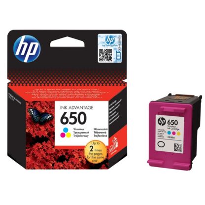 HP 650 Tri-Color Ink Cartridge
